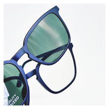 Charger l'image dans la galerie, Lunettes Homme antireflet anti-lumière bleue + clip solaire polarisé + clip jaune pour conduite de nuit.
