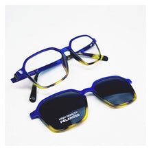 Charger l'image dans la galerie, Lunettes enfant bleue antireflet anti-lumière bleue et clip solaire polarisé