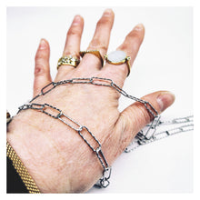 Charger l'image dans la galerie, Chaîne de lunettes argentée effet diamanté acier inoxydable