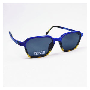 Lunettes enfant bleue antireflet anti-lumière bleue et clip solaire polarisé