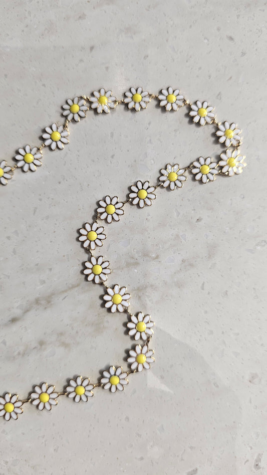 Chaîne de lunettes fleurs acier inoxydable