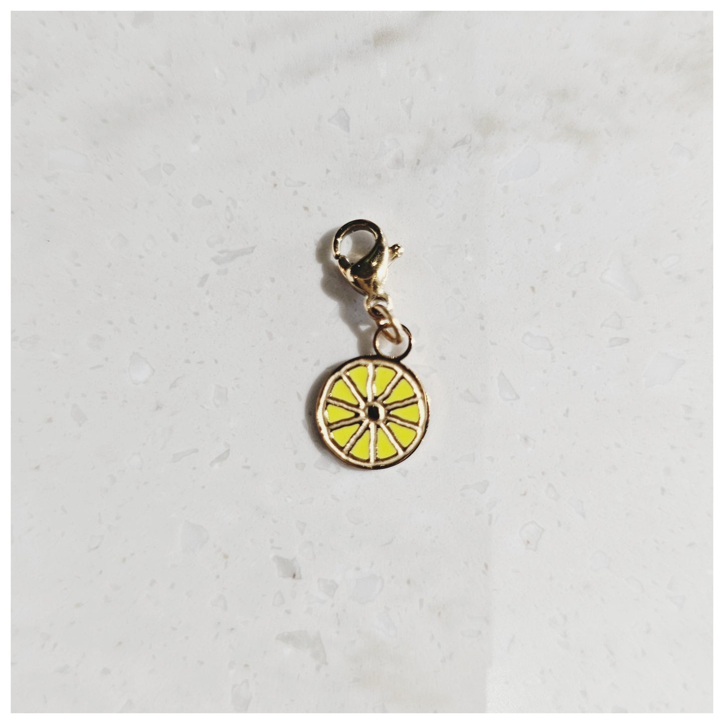 Breloque tranche de citron